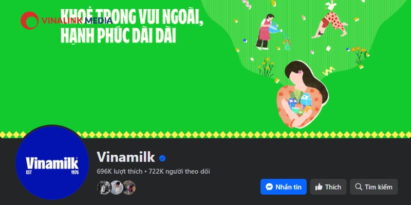 Các chiến lược marketing mix của Vinamilk quảng cáo trên Fanpage